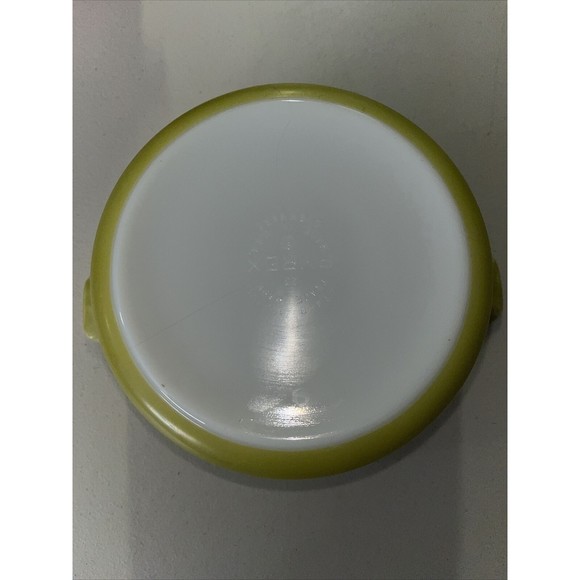 2 Pyrex Harvest Wheat Orange Gold & Avocado Bowl Casserole Dish Handles USA - Picture 5 of 7